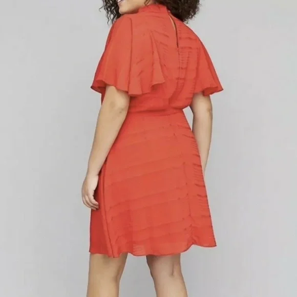Lane Bryant Flutter Sleeve Keyhole Dress NWT Size 20 - Picture 1 of 6